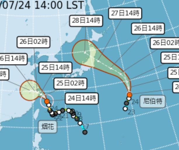 2021第8号台风最新消息路径图 台风尼伯特实时路径走势更新