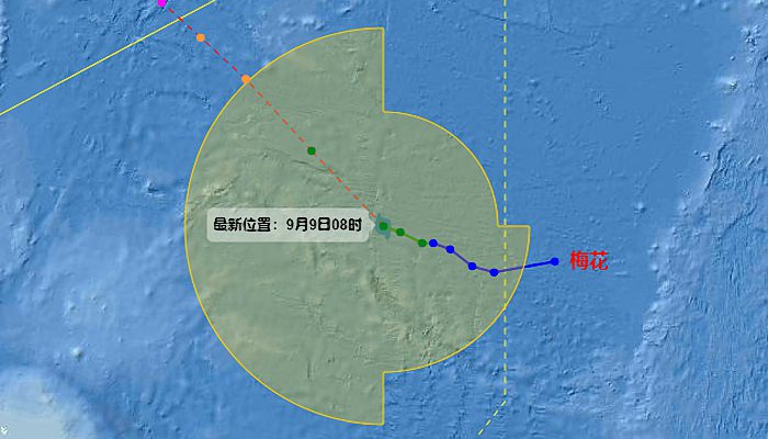 2022年12号台风最新消息路径图 台风梅花最新路径实时图(持续更新)