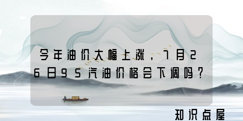 今年油价大幅上涨，7月26日95汽油价格会下调吗？