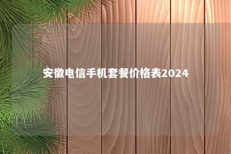 安徽电信手机套餐价格表2024电信手机套餐「安徽电信手机套餐价格表2024」