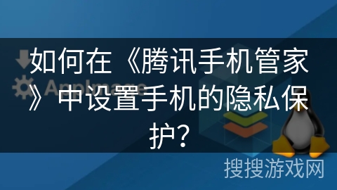 如何在《腾讯手机管家》中设置手机的隐私保护？手机隐私「如何在《腾讯手机管家》中设置手机的隐私保护？」